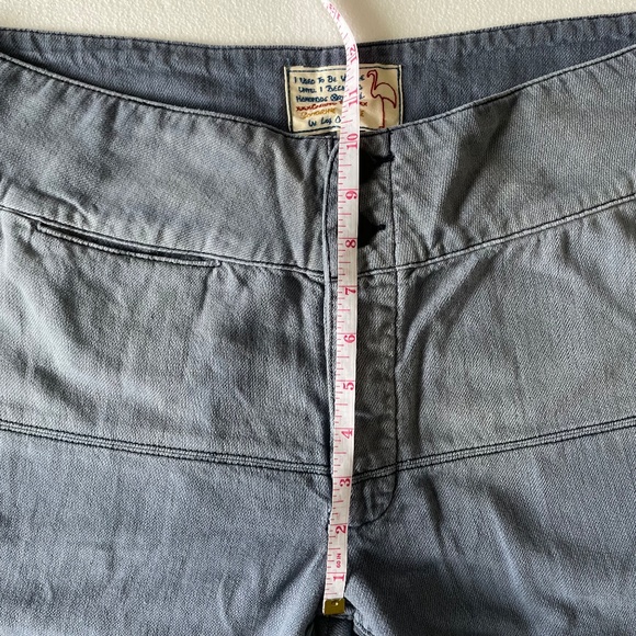 #41 SANDRINE ROSE by Free People French Worker Wide Leg Size 31 Light Wash Jeans - Picture 13 of 14